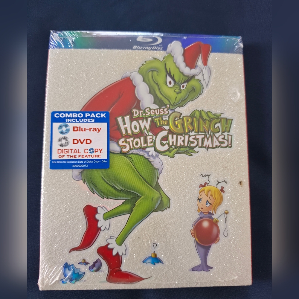 Dr. Seuss How The Grinch Stole Christmas! Blu-ray Combo Pack - Green & Red - Picture 1 of 4